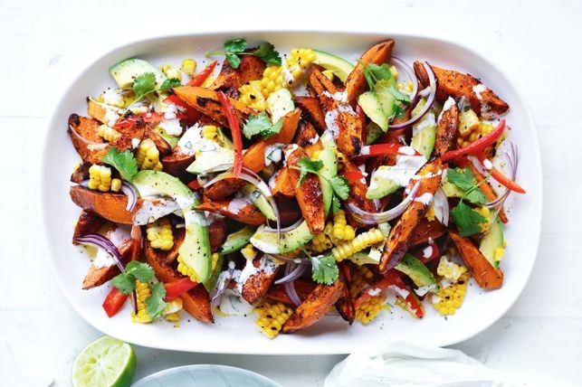 Салат из сладкого картофеля в южном стиле. Салат из сладкого картофеля в южном стиле.